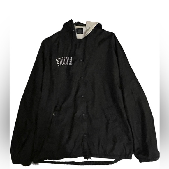 HUF Hooded Coach Jacket With Embroidered Back Logo - Picture 3 of 5